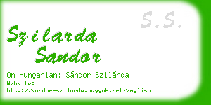 szilarda sandor business card