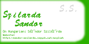 szilarda sandor business card